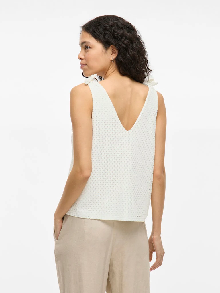 Vialvadora V-neck Sl Top - Off-white - Afbeelding 5