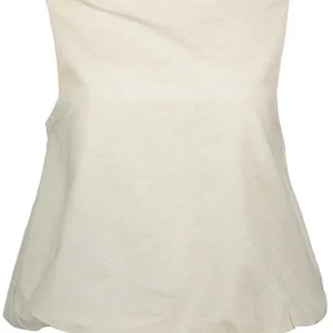 Viprisilla O-neck S/l Balloon Top/vol - Zand