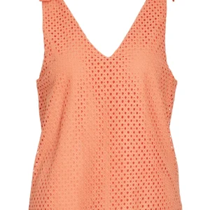 Vialvadora V-neck Sl Top - Oranje Dessin