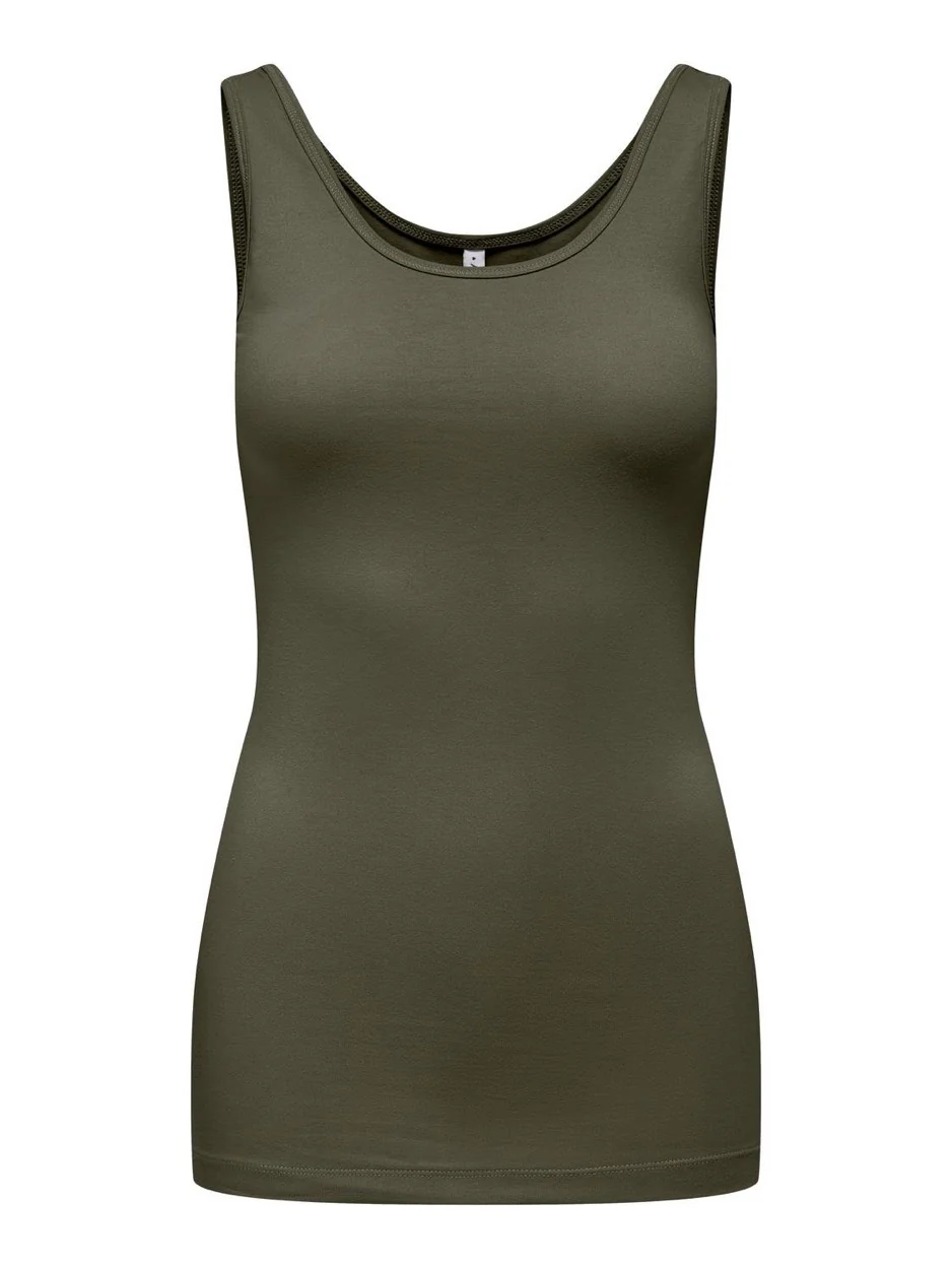 Onllive Love S/l Tank Top Noos - Olijf - Afbeelding 2