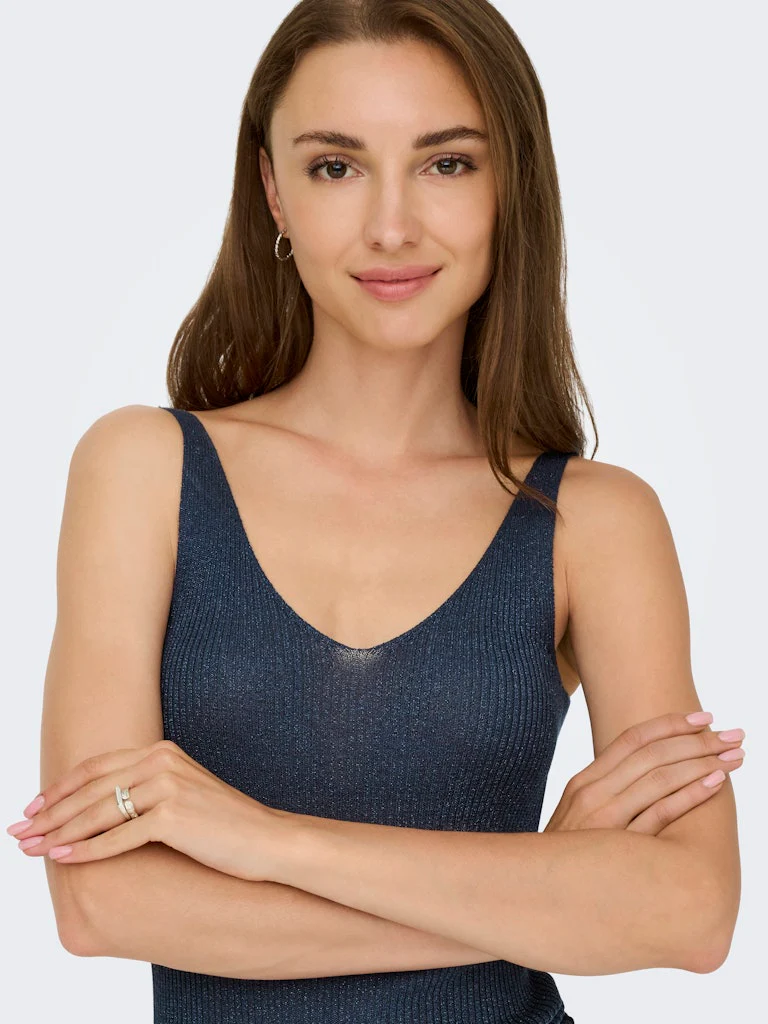 Jdybodilla Lurex S/l Top Knt - Navy - Afbeelding 7