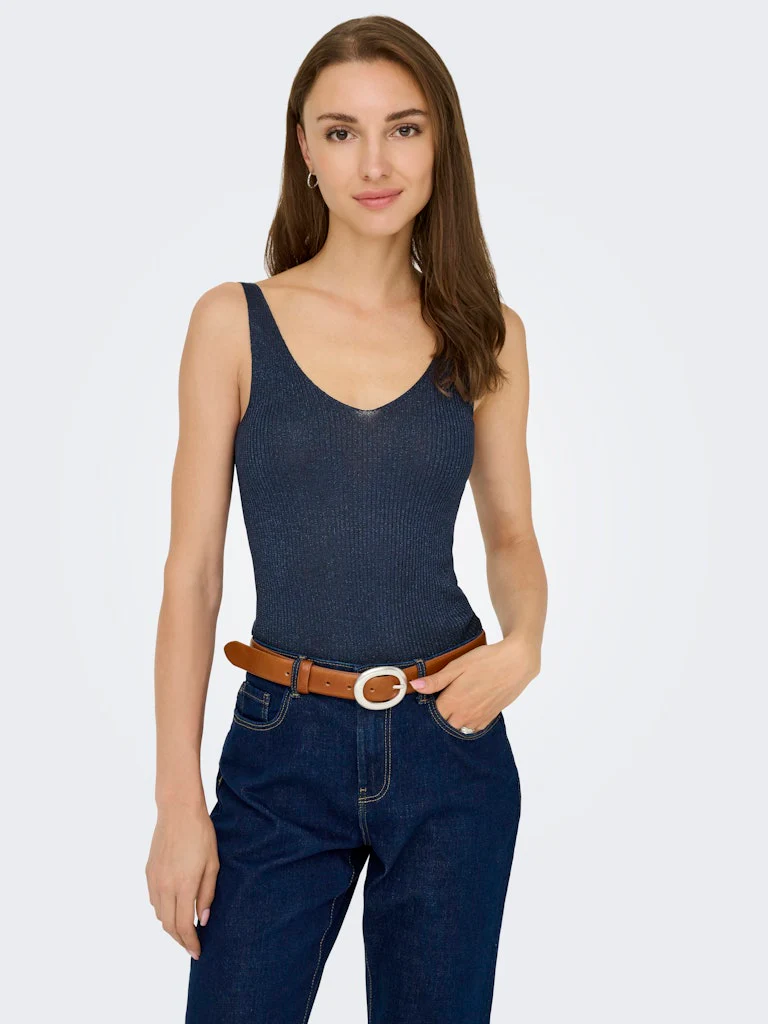 Jdybodilla Lurex S/l Top Knt - Navy - Afbeelding 8