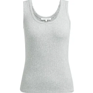 Singlet Met Sierlijke Halsrand - Grijs