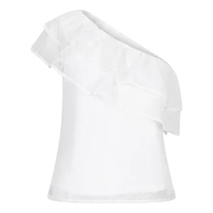 Top Indira - Wit Dessin