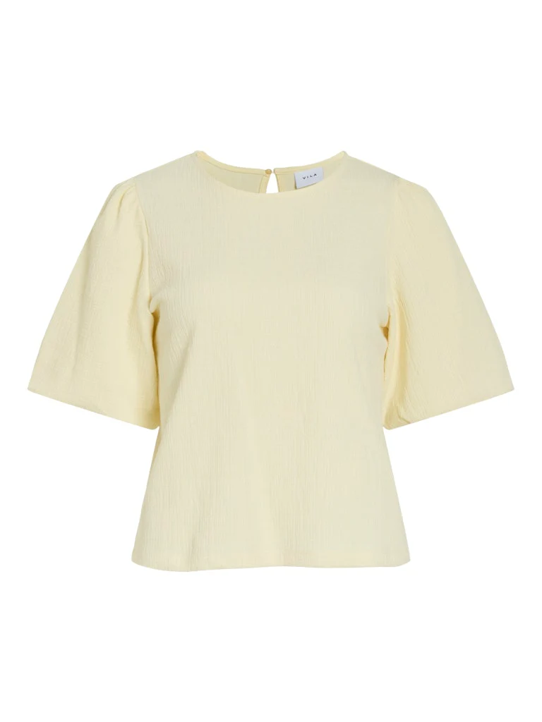 Vimalora O-neck 2/4 Top/1 - Licht Geel - Afbeelding 2