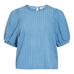 Viminera O-neck 2/4 Top/tes - Lichtblauw