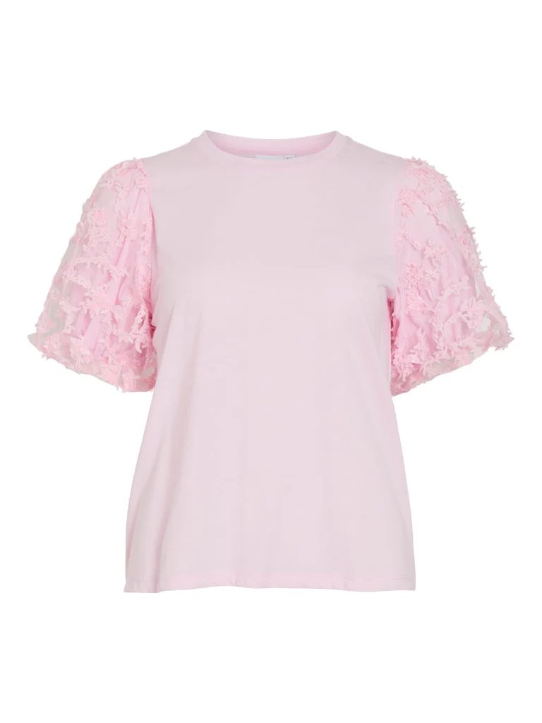 Vionesca O-neck S/s Top - Roze
