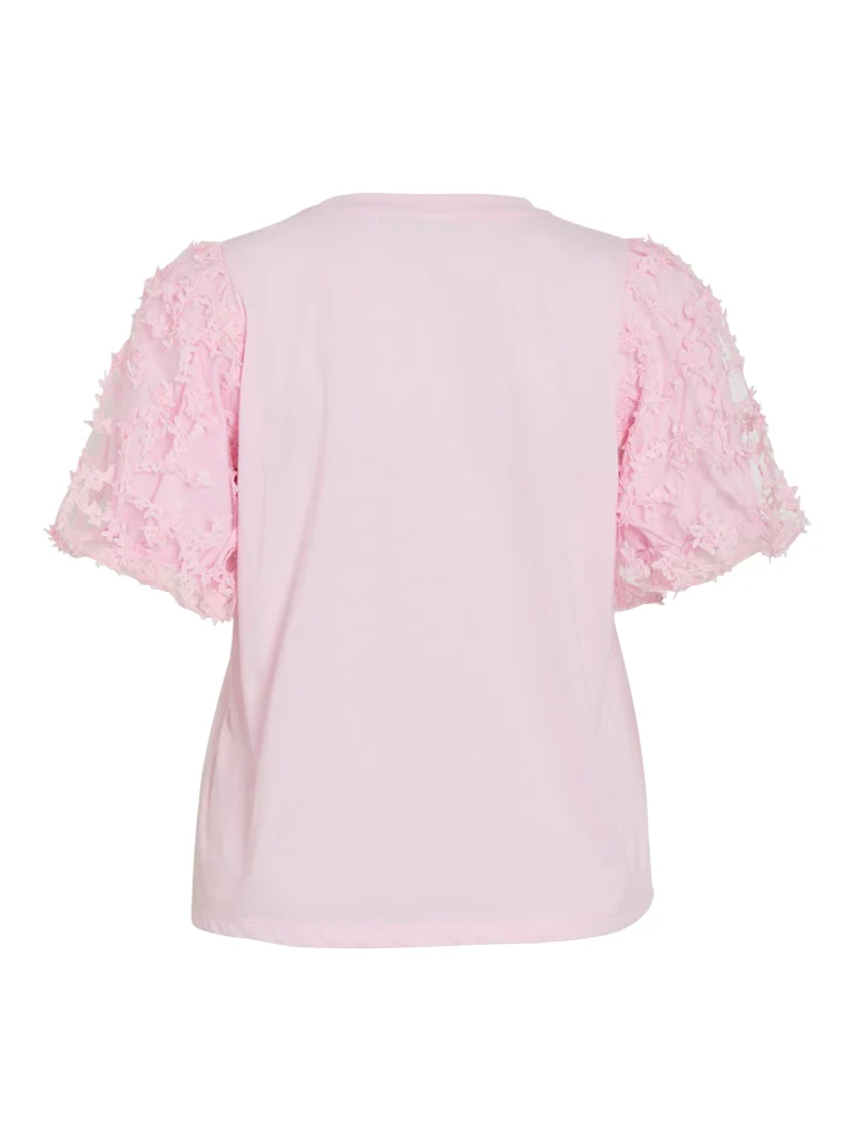 Vionesca O-neck S/s Top - Roze - Afbeelding 3