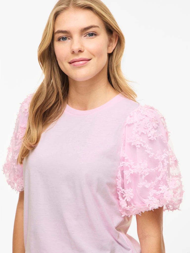 Vionesca O-neck S/s Top - Roze - Afbeelding 7