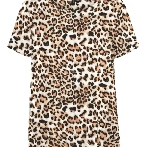 Vmeasy Joy S/s Top Wvn Ga - Bruin Dessin