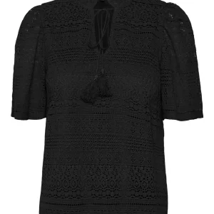 Vmhoney Lace Ss Tassel Top - Zwart