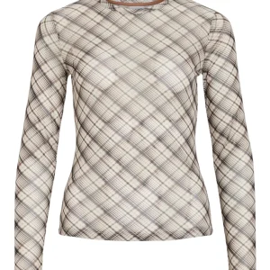 Vivolettis Chi O-neck L/s Top - Ecru Dessin
