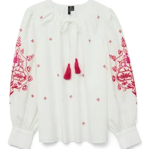 Vmhiba Ls Top Wvn Spe - Wit Dessin