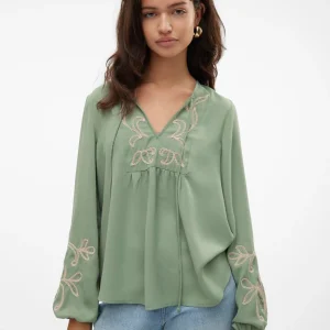 Vmnora Ls Top Wvn - Olijf