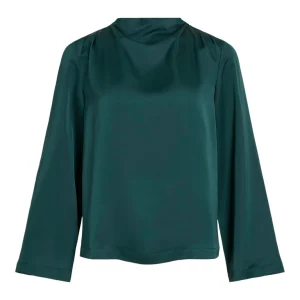 Vilutto High Neck Top/1 - Donkergroen