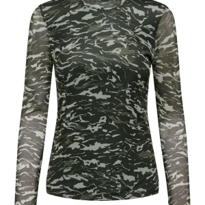 Onlerica L/s High Neck Top Cs Jrs - Groen Dessin