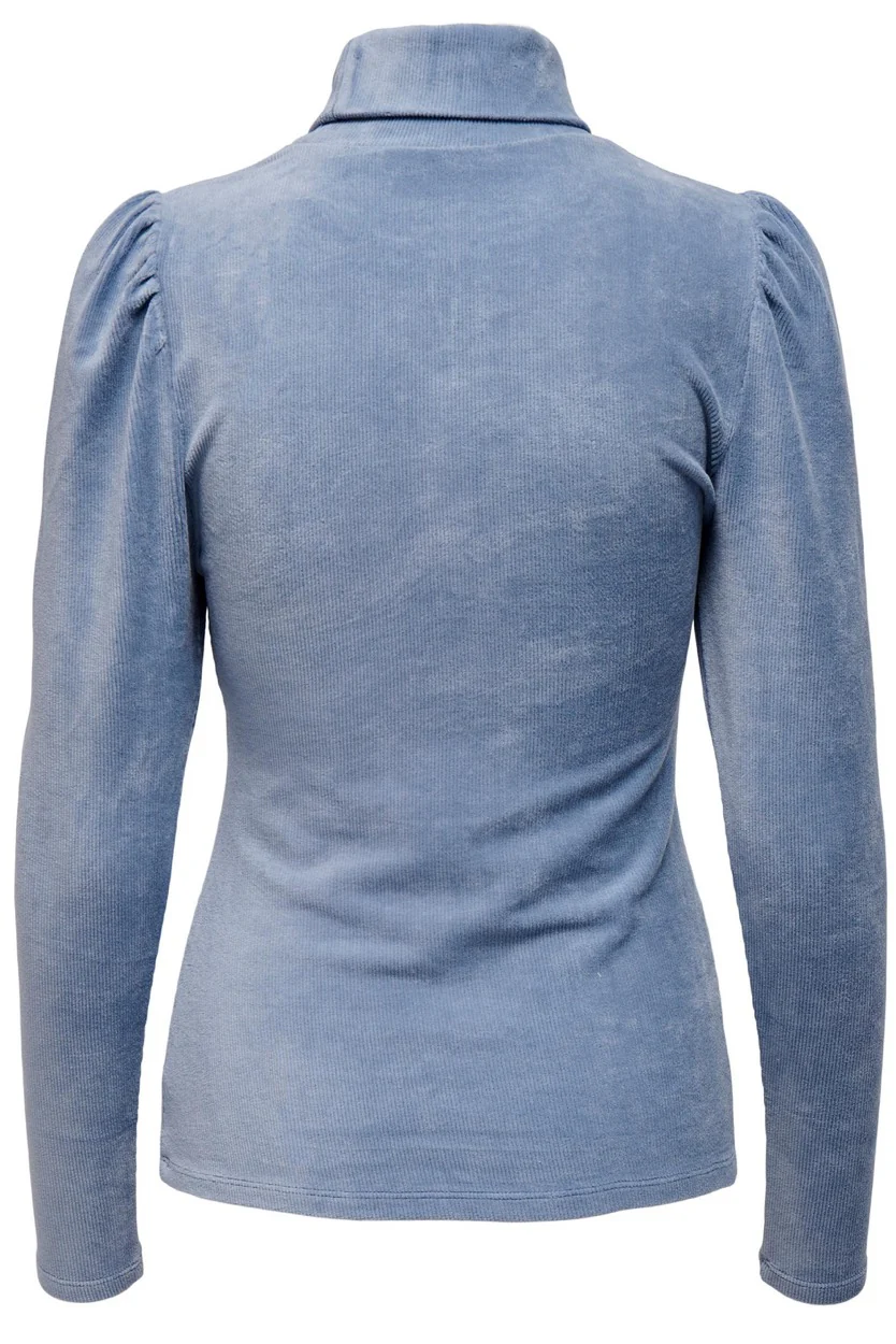 Onllela L/s Rollneck Shoulder Top C - Blauw Melee - Afbeelding 3