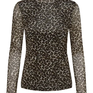 Onlerica L/s High Neck Top Jrs - Bruin Dessin