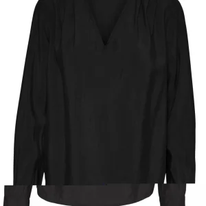 Vmlena Ls Pleat Top Wvn Noos - Zwart