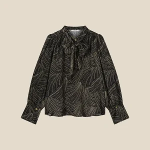 25years: Top Sequins Print - Zwart Dessin