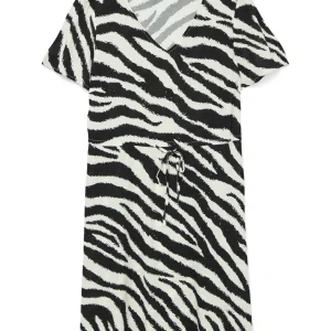 Vmeasy Joy Ss Short Dress Wvn Ga - Ecru Dessin