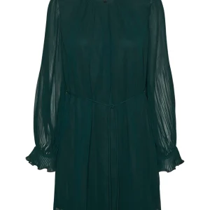 Vmherle Ls Short Dress Wvn Ga - Donkergroen