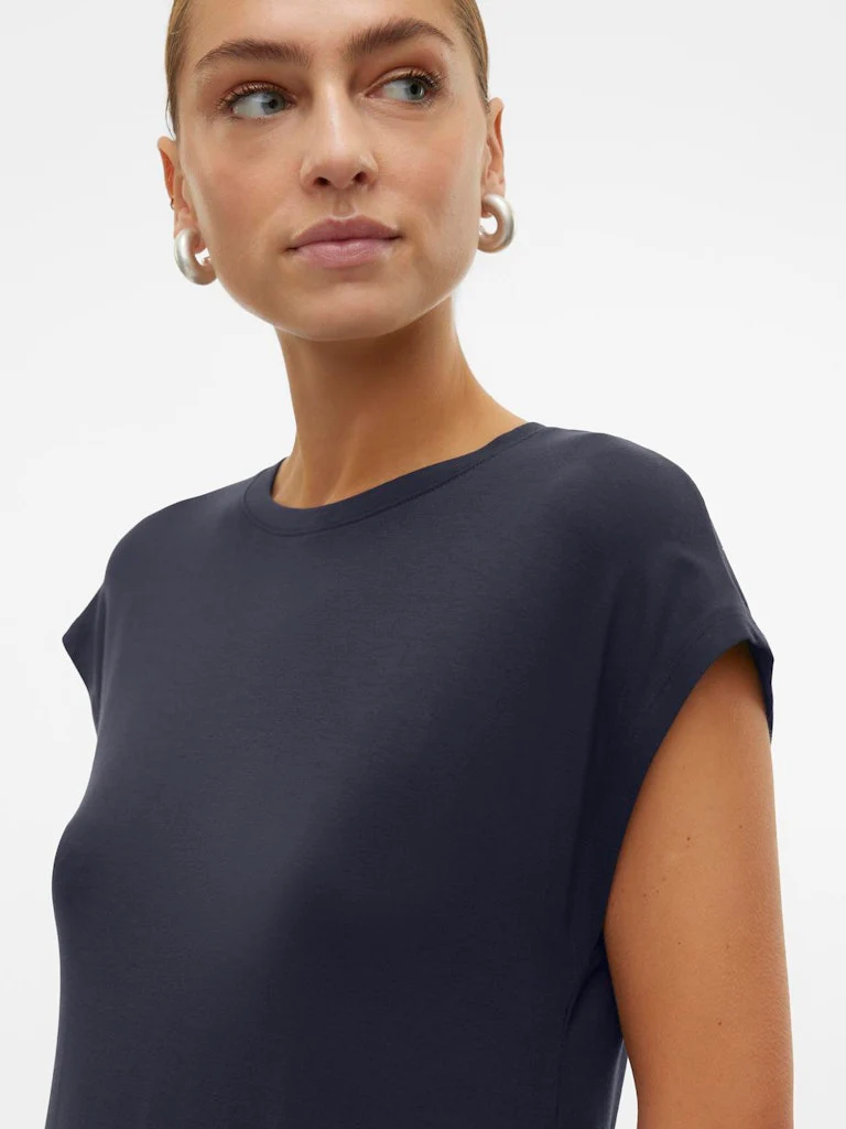 Vmava Sl Knee Dress - Navy - Afbeelding 4