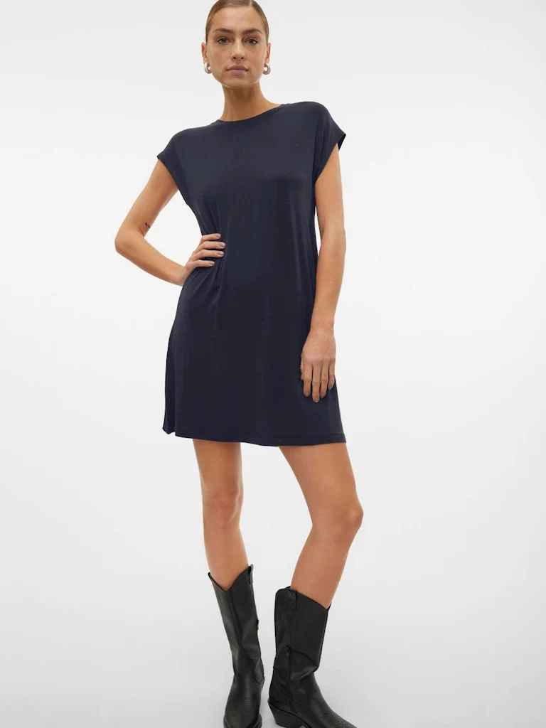 Vmava Sl Knee Dress - Navy - Afbeelding 5