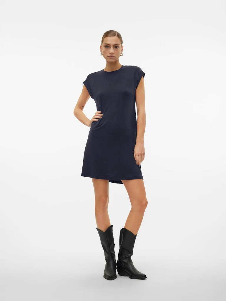 Vmava Sl Knee Dress - Navy - Afbeelding 7