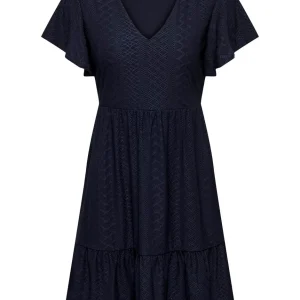 Onlsandra S/s V-neck Dress  Jrs - Navy