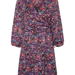 Vmneva 7/8 Wrap Short Dress Sb1 - Roze Dessin