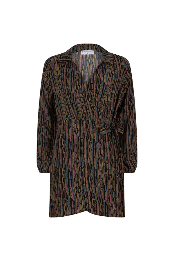 Dress Sara - Grijs Dessin - Afbeelding 2