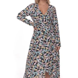 Maya Flower Mini Wrap Dre - Zwart Dessin