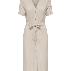 Onlsiesta Ss Linen Bl Shirt Dress P - Zand