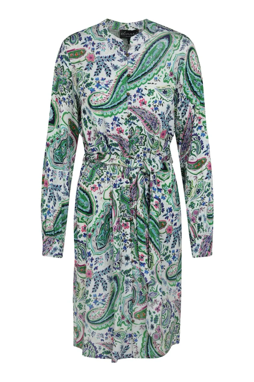 Dress June - Wit Dessin - Afbeelding 2