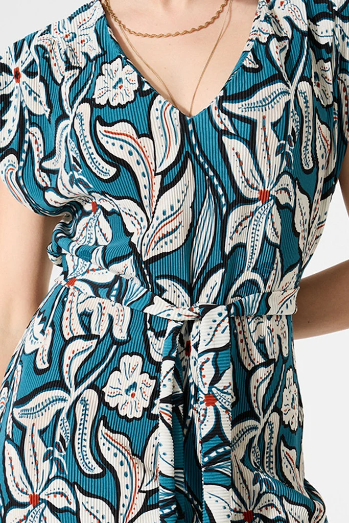 Jurk Km Print - Blauw Dessin - Afbeelding 3