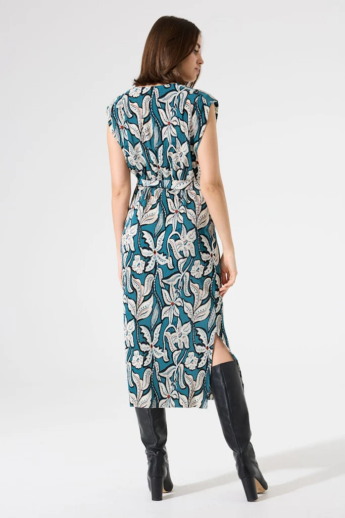 Jurk Km Print - Blauw Dessin - Afbeelding 5