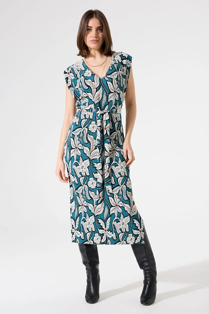 Jurk Km Print - Blauw Dessin - Afbeelding 6