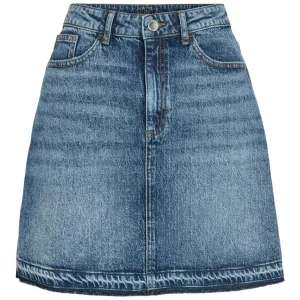 Vijaf Hw Short Skirt Mbd - Blue Denim