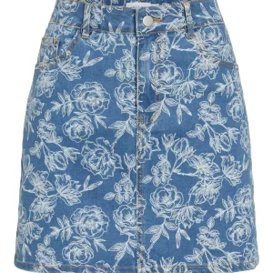 Vichia Hw Mini Flower Skirt - Blauw Dessin