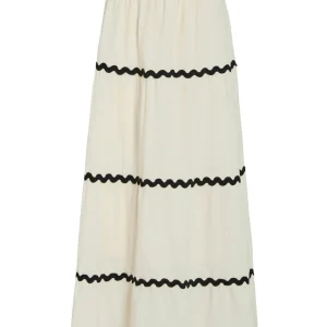 Vimanda Wavy Hw Maxi Skirt - Ecru Dessin