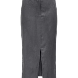 Jdyulrikke Mw Midi Slit Skirt Pnt - Grijs Dessin