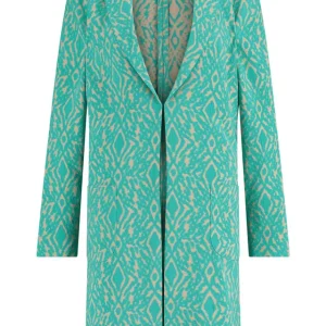 Josje Jacquard Blazer - Groen Dessin