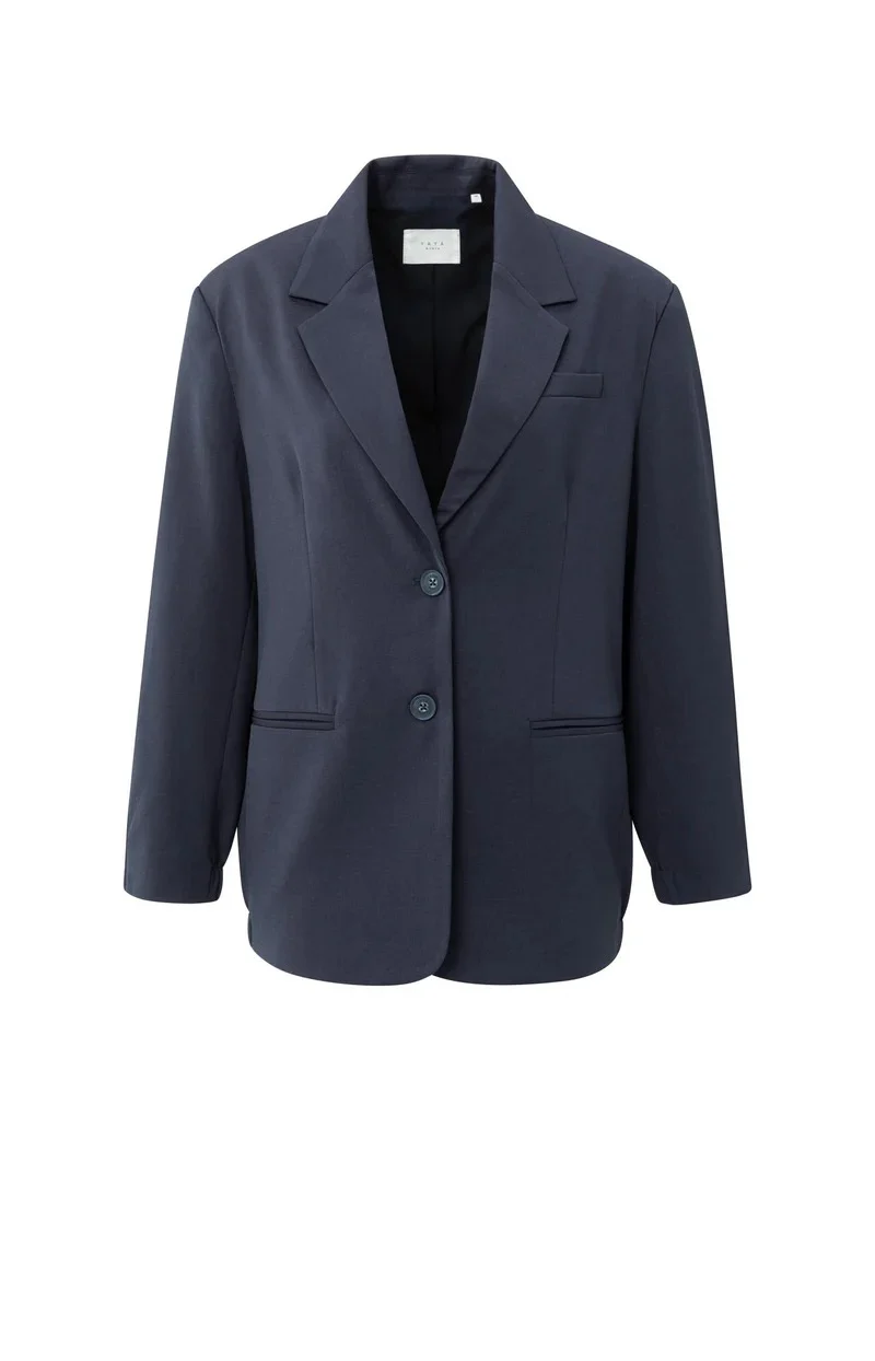 Woven Loose Fit Blazer With Bo - Rafblauw - Afbeelding 2