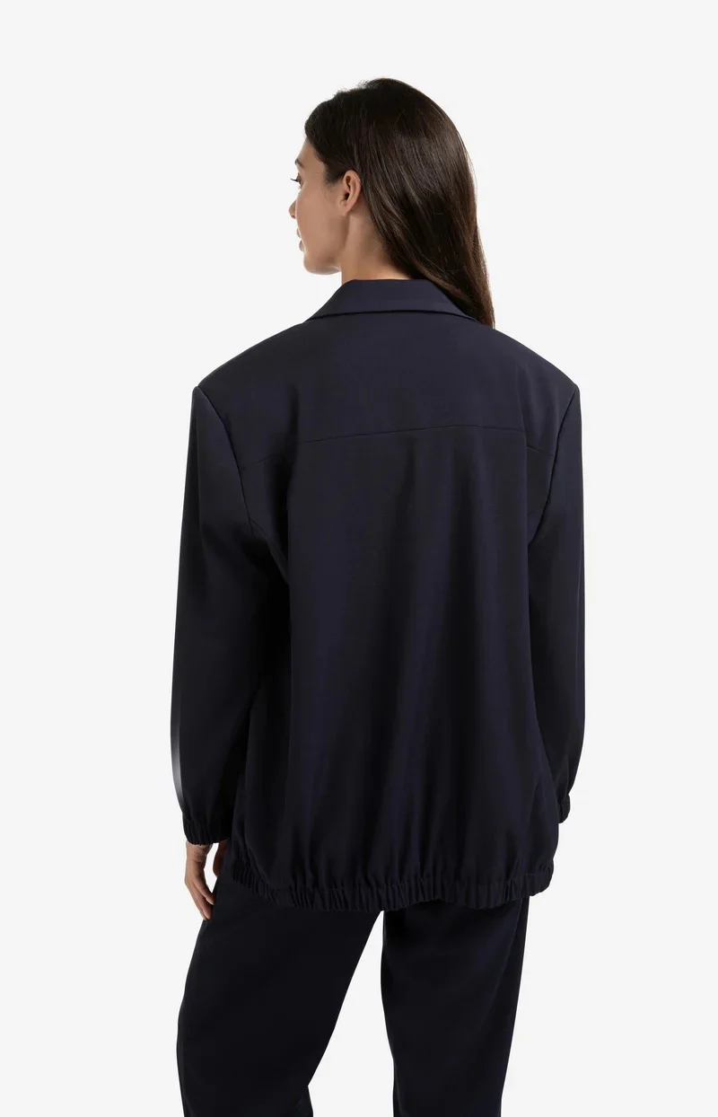 Woven Loose Fit Blazer With Bo - Rafblauw - Afbeelding 5