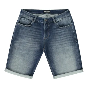 California Den.short Dark Used - Blue Denim