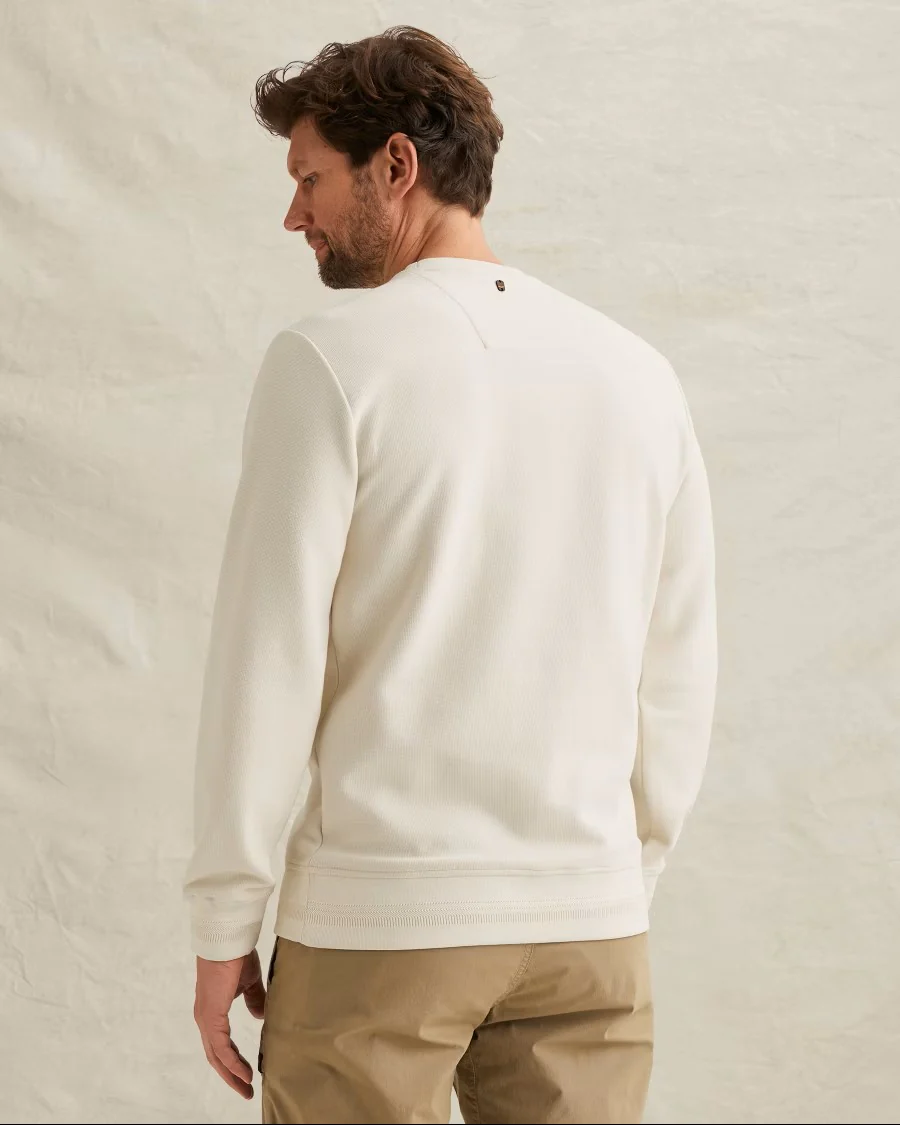 Crewneck Cotton Blend Sweat - Ecru - Afbeelding 3