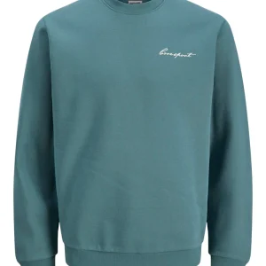 Jcodust Script Sweat Crew Neck - Esmerald