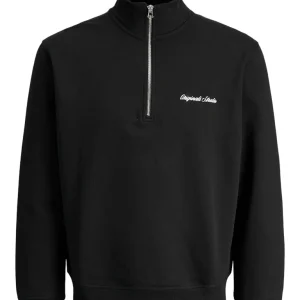 12282899jornorrebro Sweat Quarter Zip Hn N - Zwart