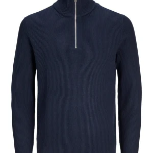 Jjeperfect Knit Half Zip Sn - Navy
